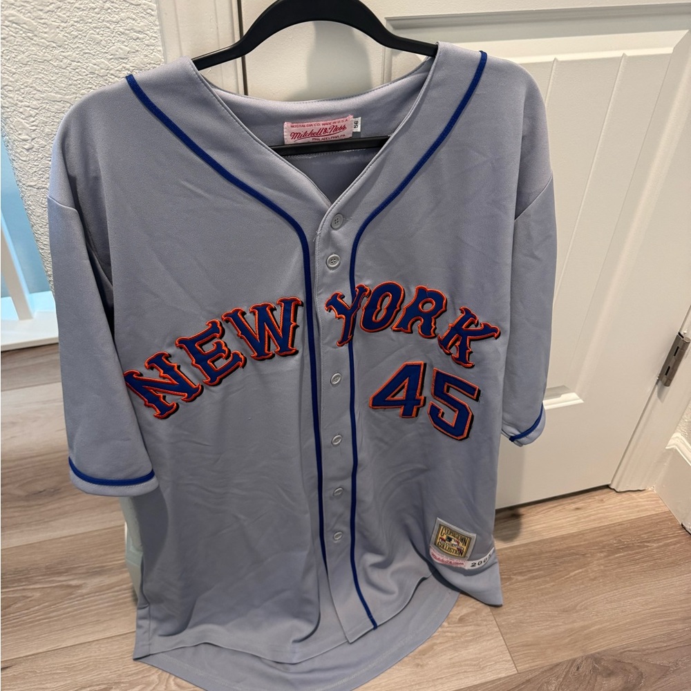 Mitchell & Ness New York Jersey - Gray with Blue and Orange “Martinez 45”
